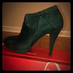 Impo Juniper Forest Green Bootie With Bow